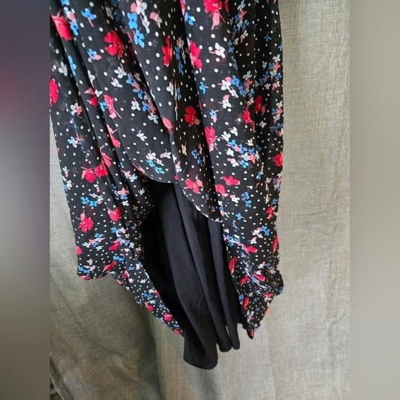 ASOS Design Womens Dress Black Botanical Print Shirred Bodice Maxi Size 10 - Picture 5 of 7